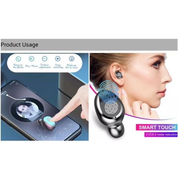 New F9 LED Power Display Smart Touch Earbuds Tws Sound Speaker True Wireless Headset Headphone (with 2000mAh Power Charging Case)