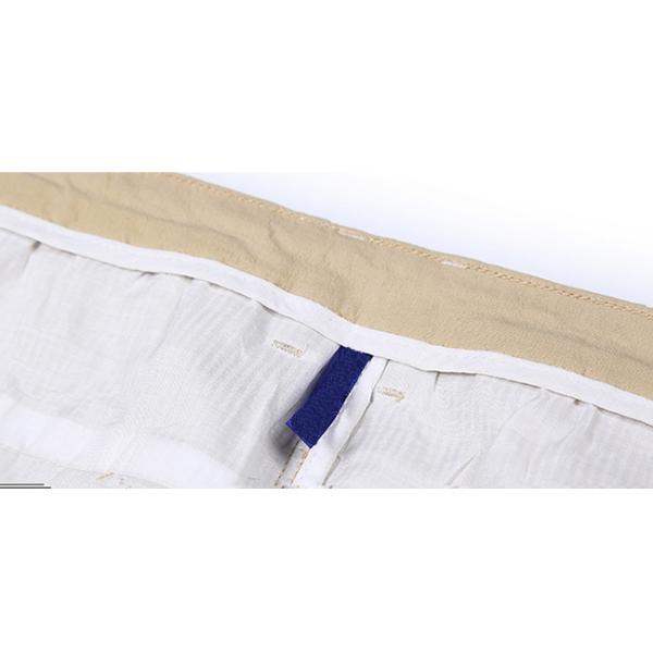 Durable Personalized Stretch Uniform Pants , Resin Buttons Mens Linen Trousers