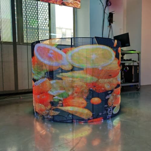 OEM ODM Innovative LED Grille Screen 6000CD Full Color LED Display