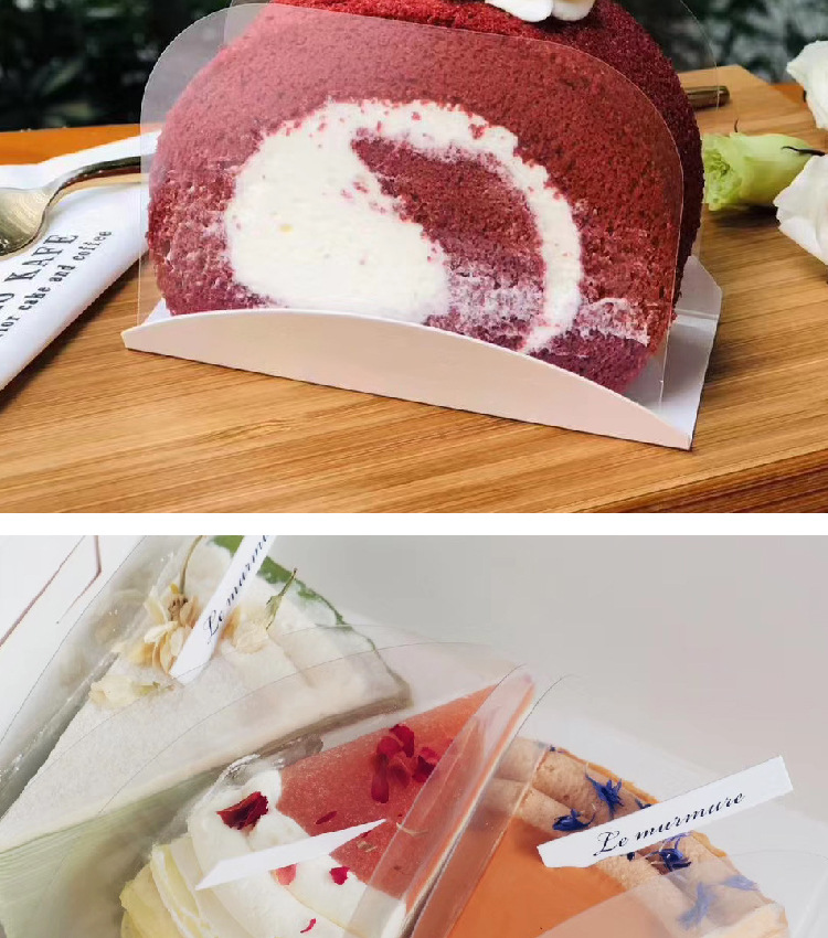 Food Level PET Film Material Transparent Bread Cake Box for Small Wedding Pastry