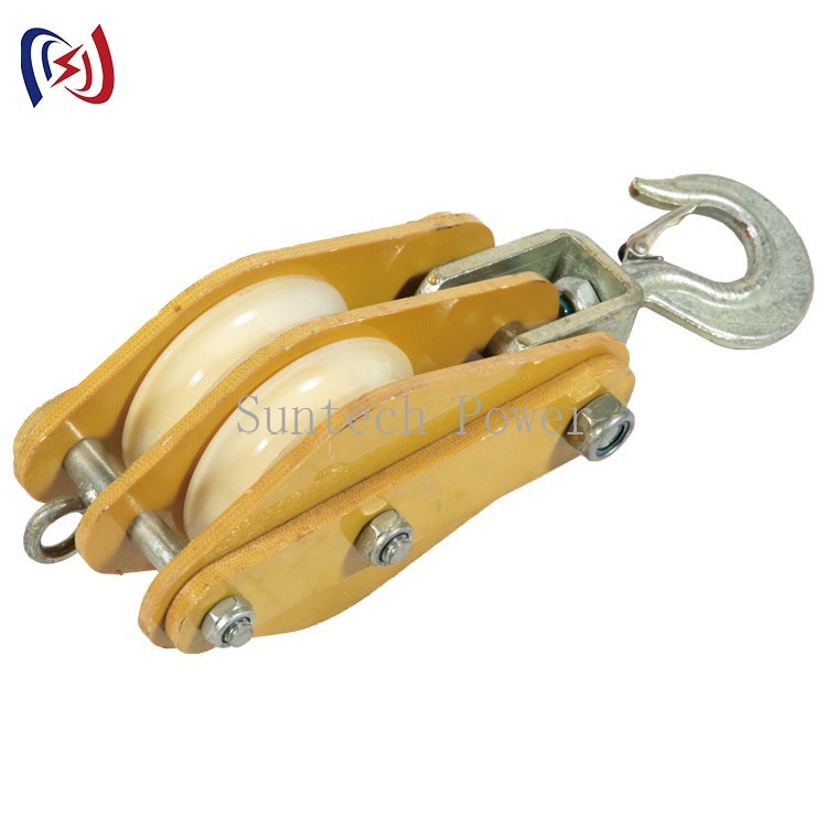 Quality 50KN Nylon Sheave Insulated Hoisting Tackle Stringing Tools for sale