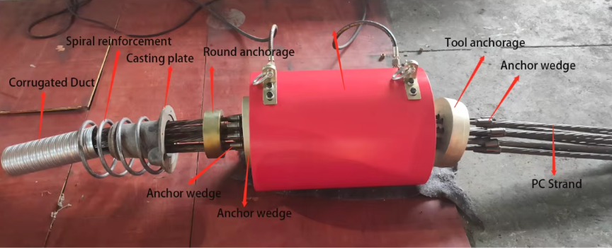 Prestressed Concrete Post Tension Round Head Anchorage