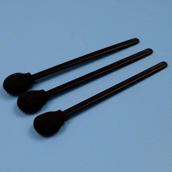 708 Lint Free Round Sponge Stick Black Cleanroom Foam Swab For Car Cleaning