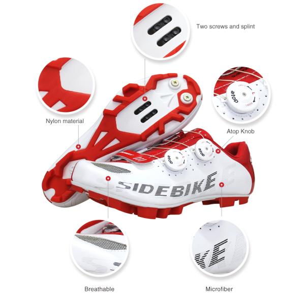 Men'S Mountain Bike MTB Spin Cycling Shoe Compatible With SPD Cleats Black
