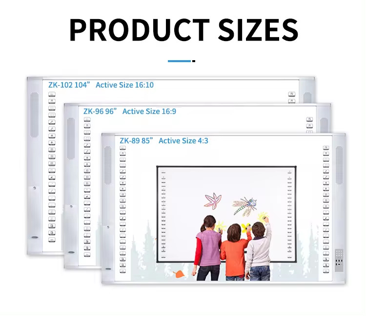 Digital Electronic Teaching Machine Whiteboard Finger Touch Smart Interactive Whiteboard with HD Projector for School