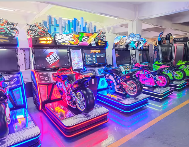 Coin Operated Game Racing Car Machine Motor Arcade Games 5DX Motorcycles