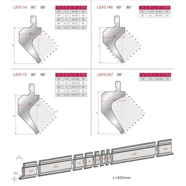 Hydraulic Bending Custom Press Brake Tooling CNC Press Brake Tools