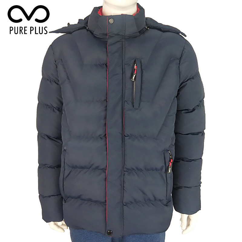 Quality Breathable Mens Light Padded Jacket , Polyester Removable Hood Jacket for sale