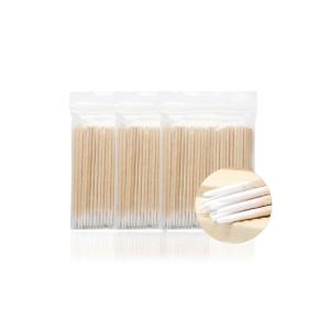 Wooden Handle Pointed Cotton Swabs Microblading Cotton Swabs Pointed Tip