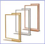SS Metal Retail Display Rotating A4 Poster Sign Holder Information Display Stand
