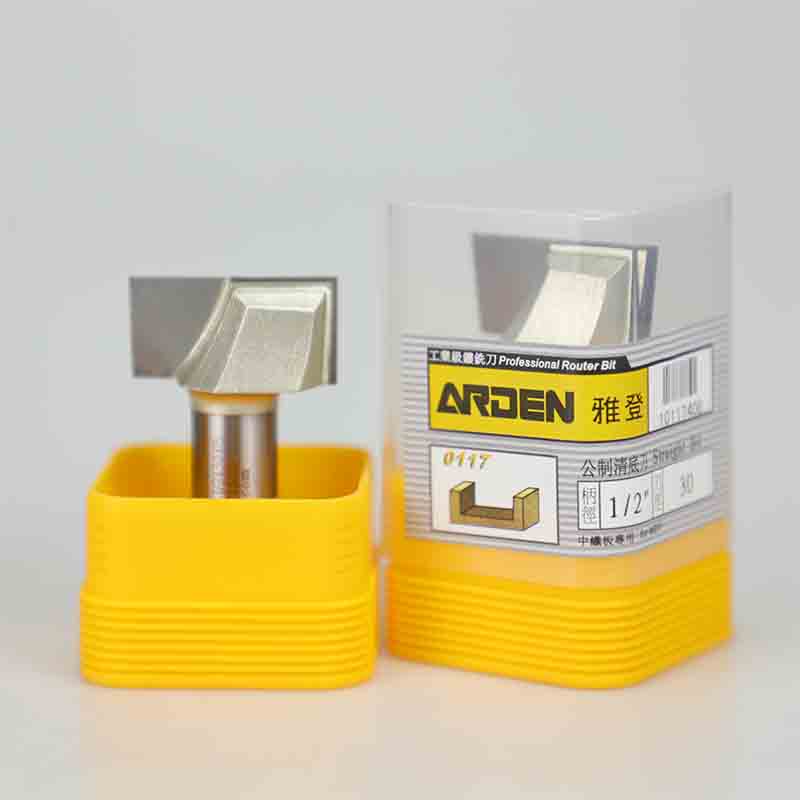 Arden 2 Flute Cleaning Bottom Engraving Bit Solid Carbide Woodworking Milling Cutter Cleaning Bottom End Mill