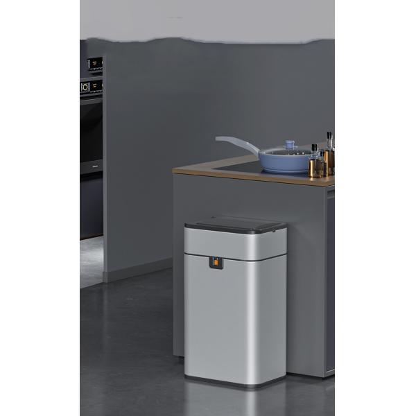 50l Motion Automatic Trash Bin Garbage Can Self Sealing Sensor Trash Can with Odor Filter Touchless