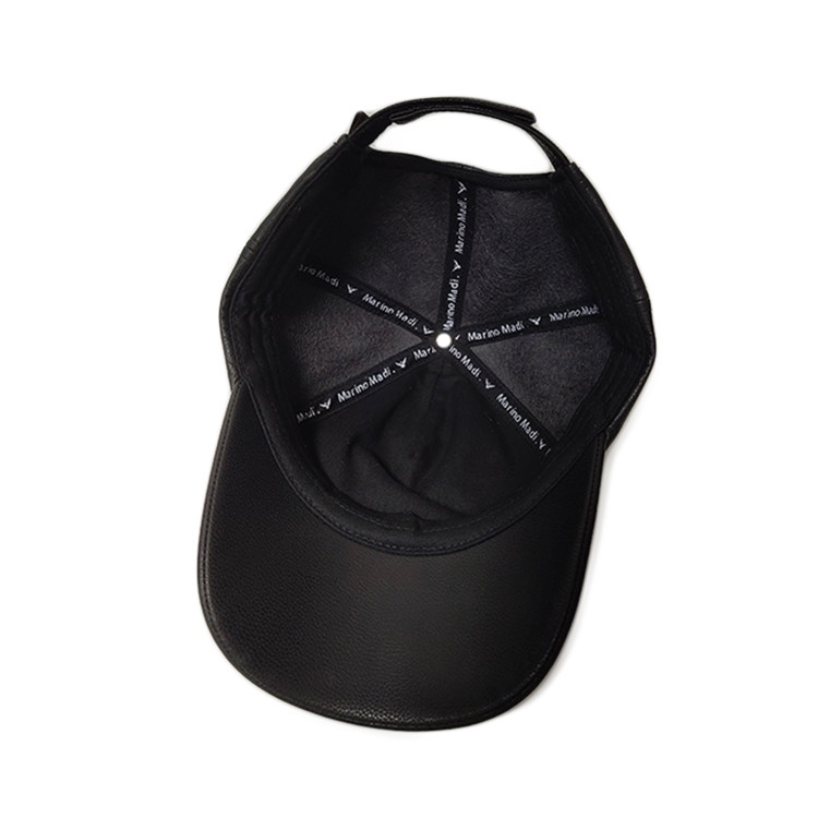 Genuine Leather Material Custom Baseball Hats For Man Common Fabric