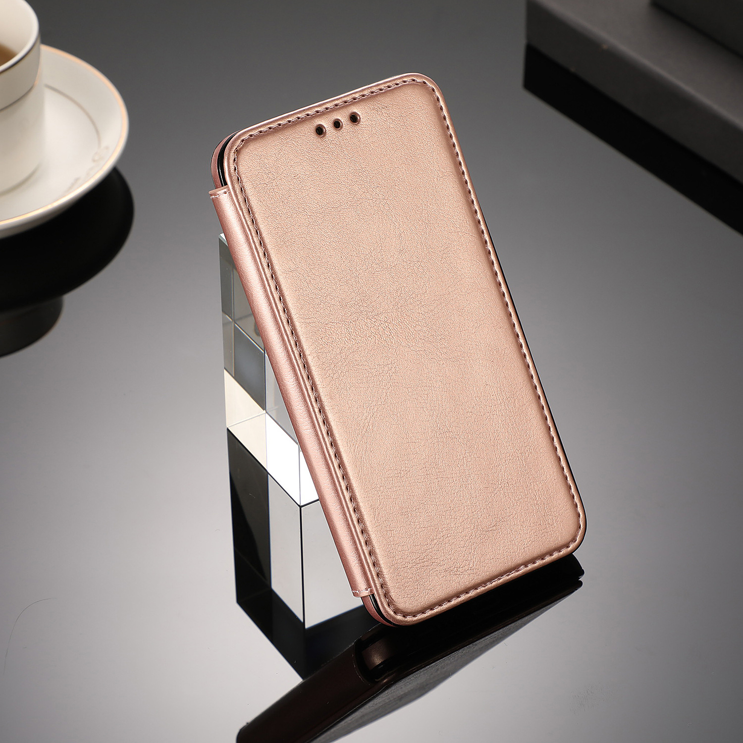 OEM/ODM Minibook Fashion Flip PU Leather Ultra Thin Calf Print Leather Phone Case For Iphone 12 15*7.5*1.5cm