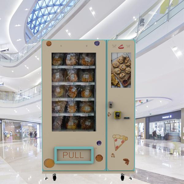 Cosmetics 24 Hours Self Service Bread Dessert Vending Machines Cupcake Vending Machine with Refrigerated Function and Elevator