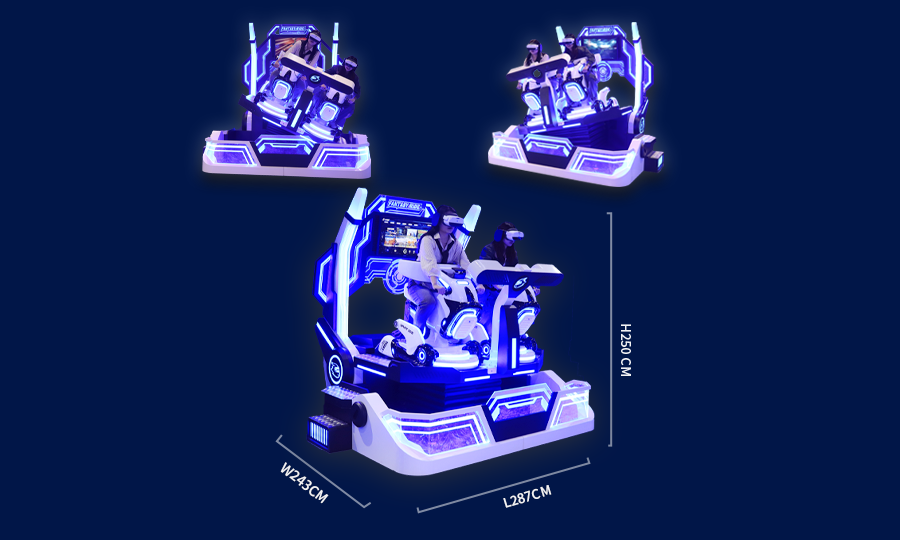 Custom Logo 2 Players VR Fantasy Ride Time Space Simulator Double Riding