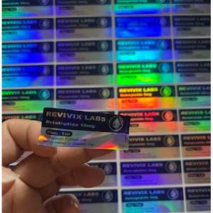 Quality Retatrutide 10mg customized logo and design 3ml vial labels for sale