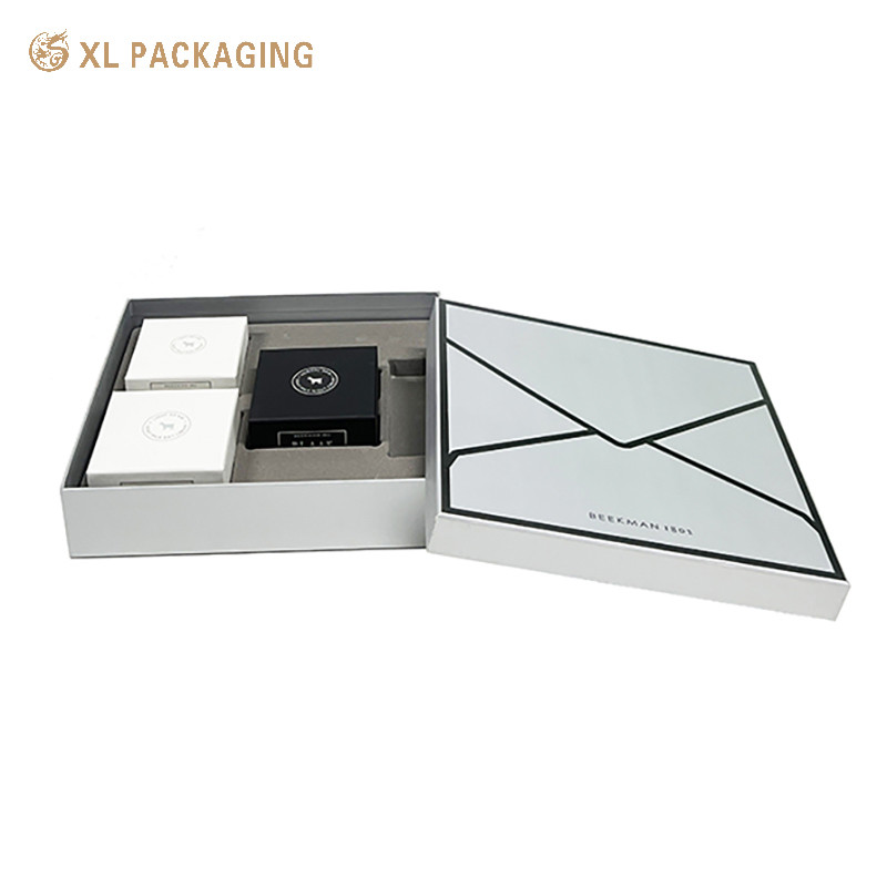 Custom Elegant Cosmetic Paper Box Packaging Top And Bottom Box For Skincare