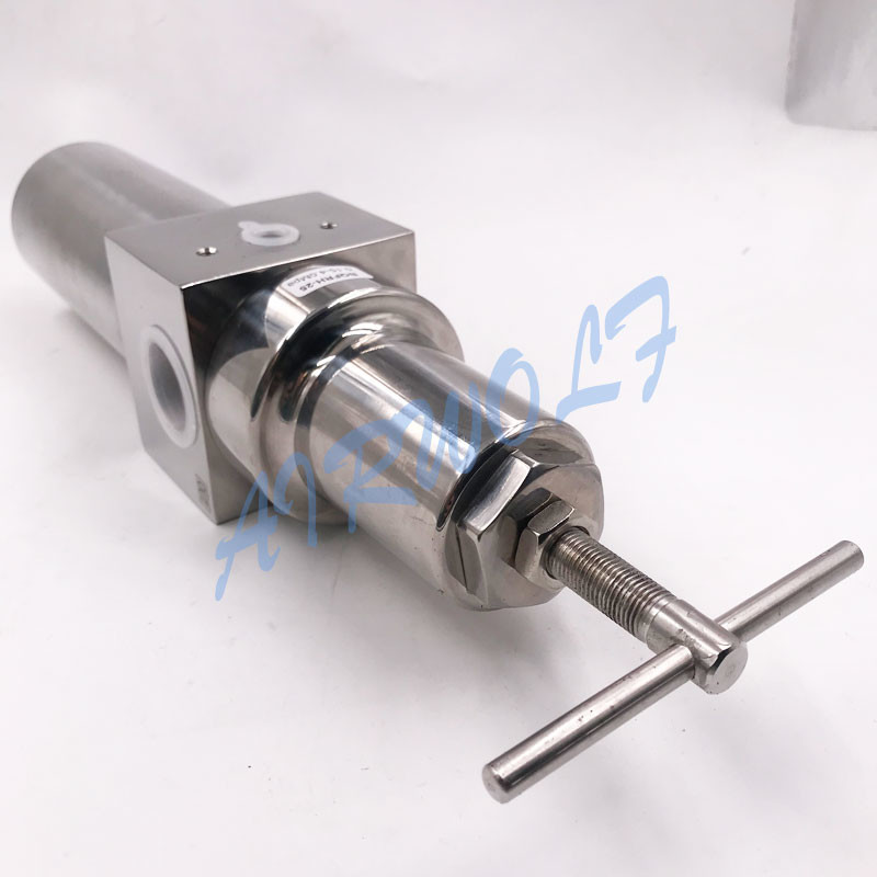 40 Bar SS304 1 Inch Dn25 Pneumatic Filter Regulator Bqfrh-25 Lubricator For Compressed Air