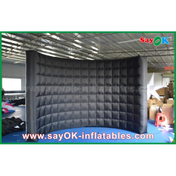 Advertising Booth Displays Oxford Cloth Inflatable Photo Booth With Enclosed Lighting Wall SGS Approval