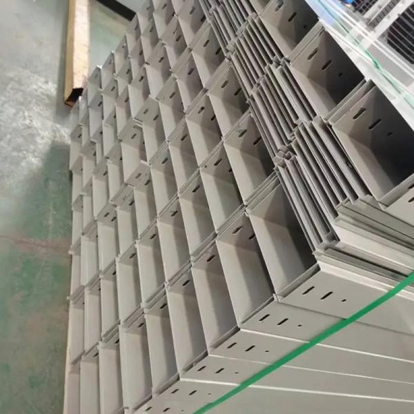 Silver Fire Resistant Cable Tray Stainless Steel Width 100mm-1000mm For Customer Requirements