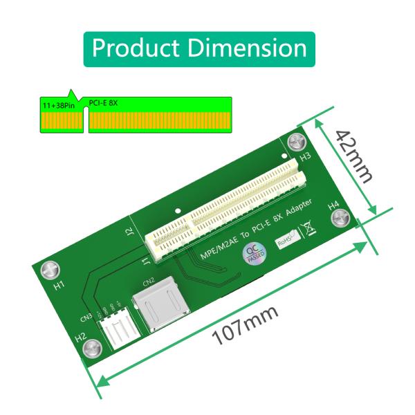 NGFF M.2 to PCI-E riser card close-up