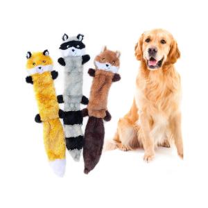 China Molar Indestructible Plush Squeaky Dog Toys Brown Puppy Chew Toys on sale