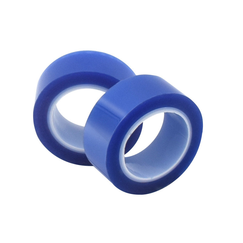 Blue Polyester PET Adhesive Tape Silicone Masking Tape For Glass