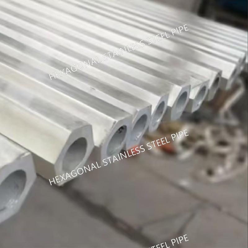 TP304 Stainless Steel Hexagonal Pipe Tube Hot Rolled Bright Polished Hairline Finishing SS Pipe