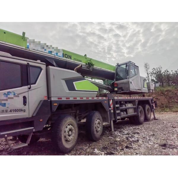 Used Zoomlion Truck Crane 50t With Tyres 12.00-20 Engine Model WP9H336E50