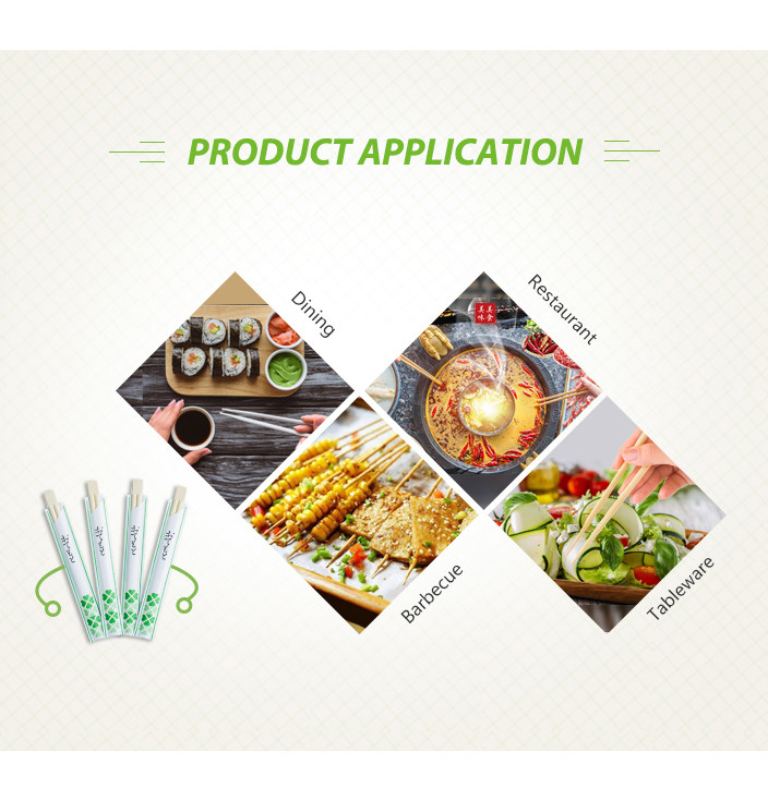 21CM -24CM TWINS Dispossiable Bamboo Chopsticks with half paper wrapped for Chinese Food