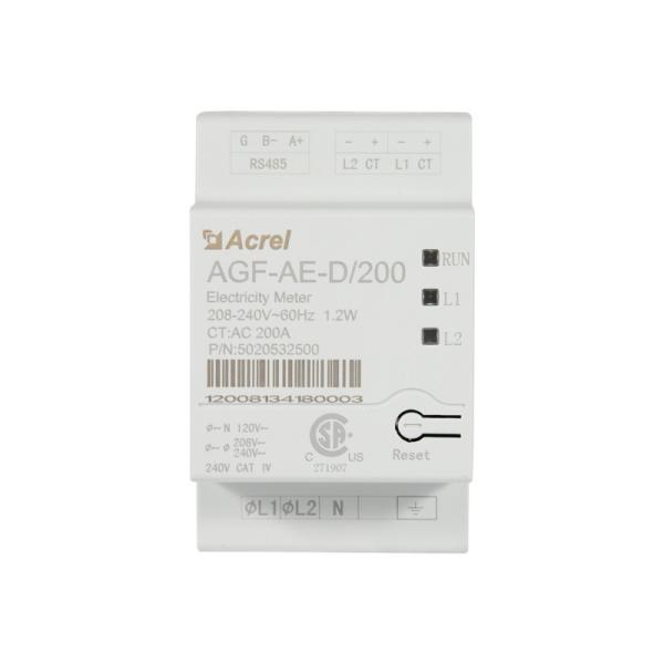 Acrel AGF-AE-D/200 Energy Meter Din Rail Single Phase Three Wires with UL
