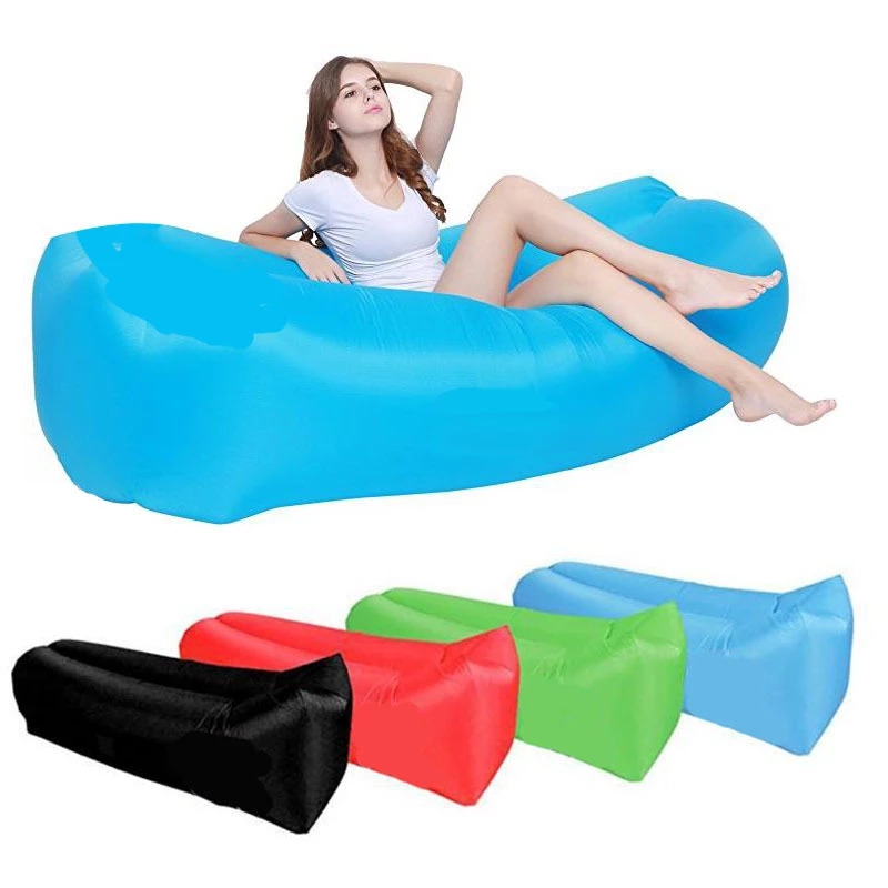 Hot Sale Sleeping Bag Waterproof Inflatable Bag Lazy Sofa Camping Sleeping bags Air Bed Adult Beach Lounge Chair Fast Folding