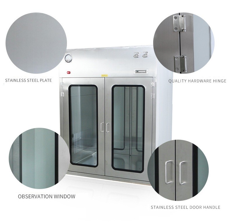 ISO Approved Observation Window Cleanroom Pass Box For Precise Instrument