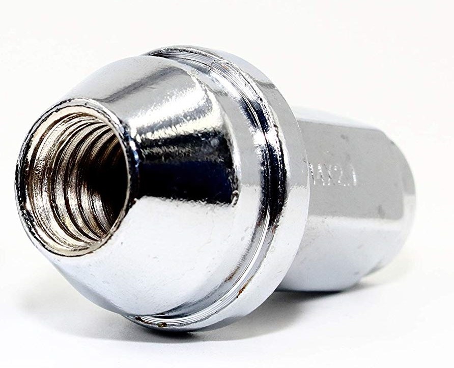 Large Acorn Seat Wheel Lug Nuts Chrome Surface 14 X 2.0mm Thread Pitch 4 Pounds