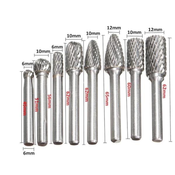 OEM Tungsten Carbide Rotary File A Type Burr Cutter With High Wear Resistant