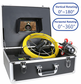 China Wall Ridgid Pipe Camera System Rotate Inspection 7inch 83mm*125m on sale