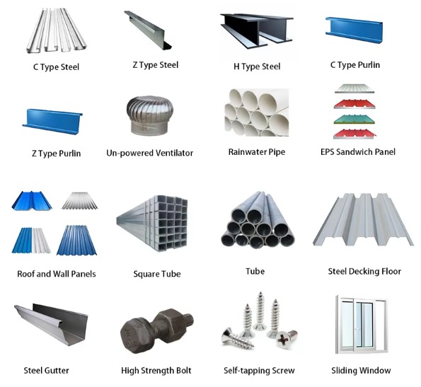 Industrial Prefabricated Steel Structure Logistic Center Warehouse Light Frame Modular Storage Building