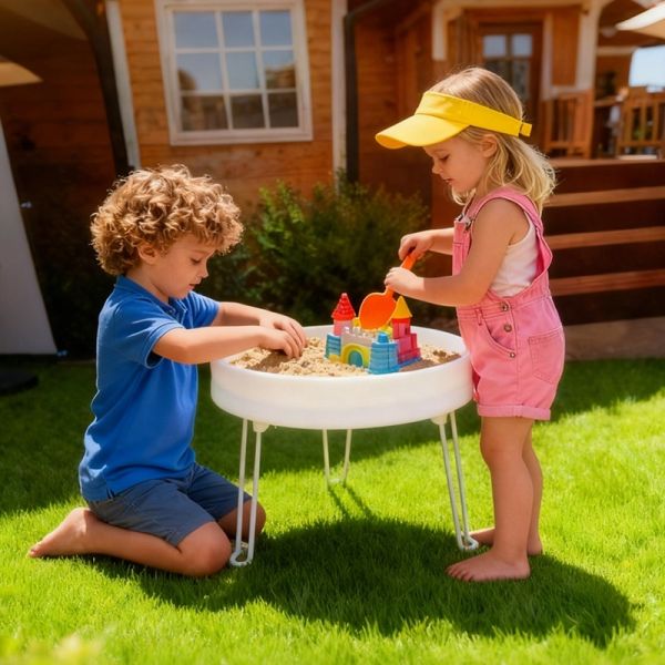 LED Glow Drawing Table Interactive Play Multicolor Changing Sand Art Desk Problem-Solving Toys for Nursery Preschool