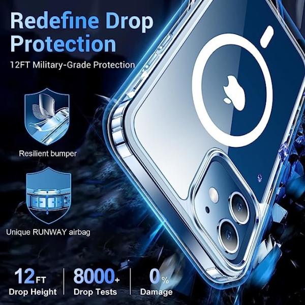 Anti Yellow Magsafe Phone Case Transparent TPU Magnet For IPhone 16 Pro Max