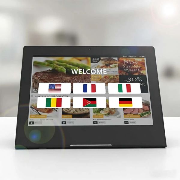 Desktop Digital Menu Board Multi-Language Support