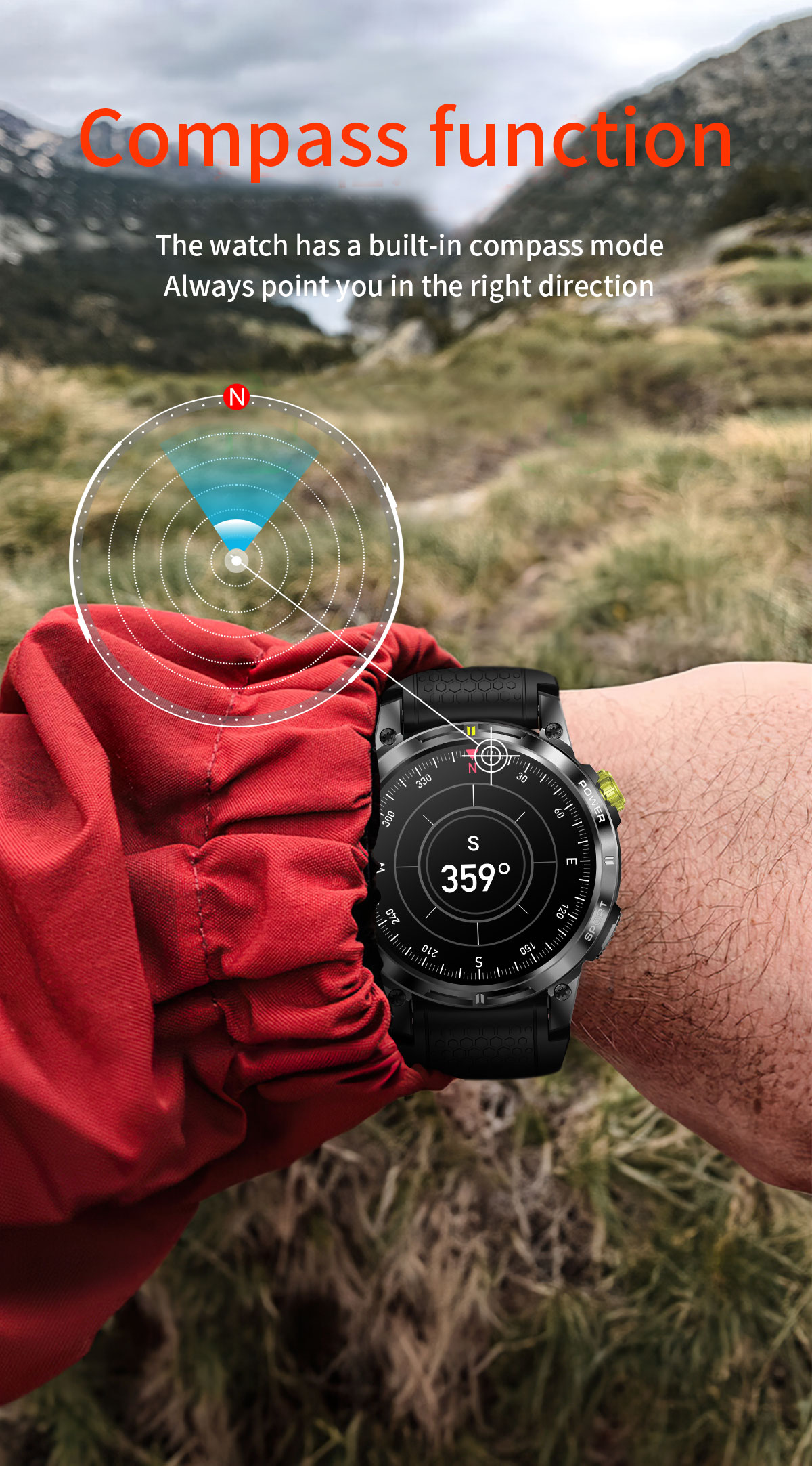 NX18 Pro 1.5-inch AMOLED Smart Watch with GPS Tracker and IP68 Waterproof