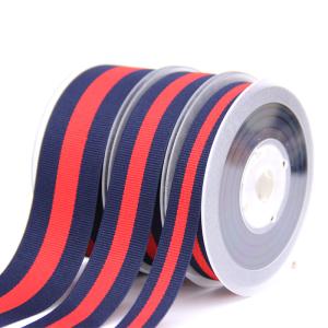 Quality Polyester Custom Logo Print Stripe 1.5 Grosgrain Printed Ribbon for sale