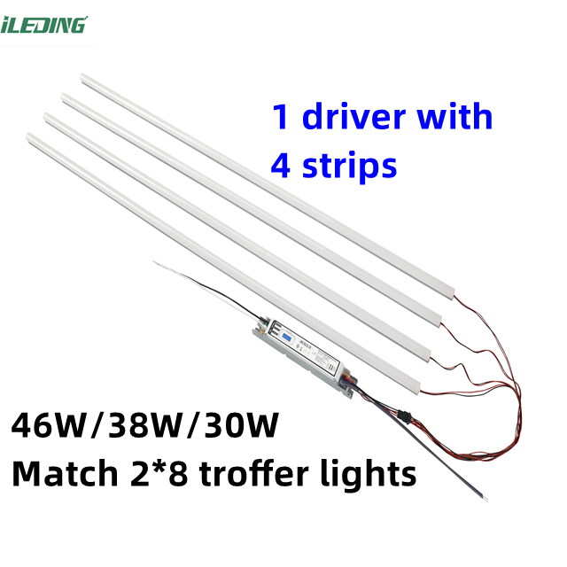 Energy Saving Dimming LED Magnetic 5CCT 3P Selectable Quick installation Linear retrofit Kit
