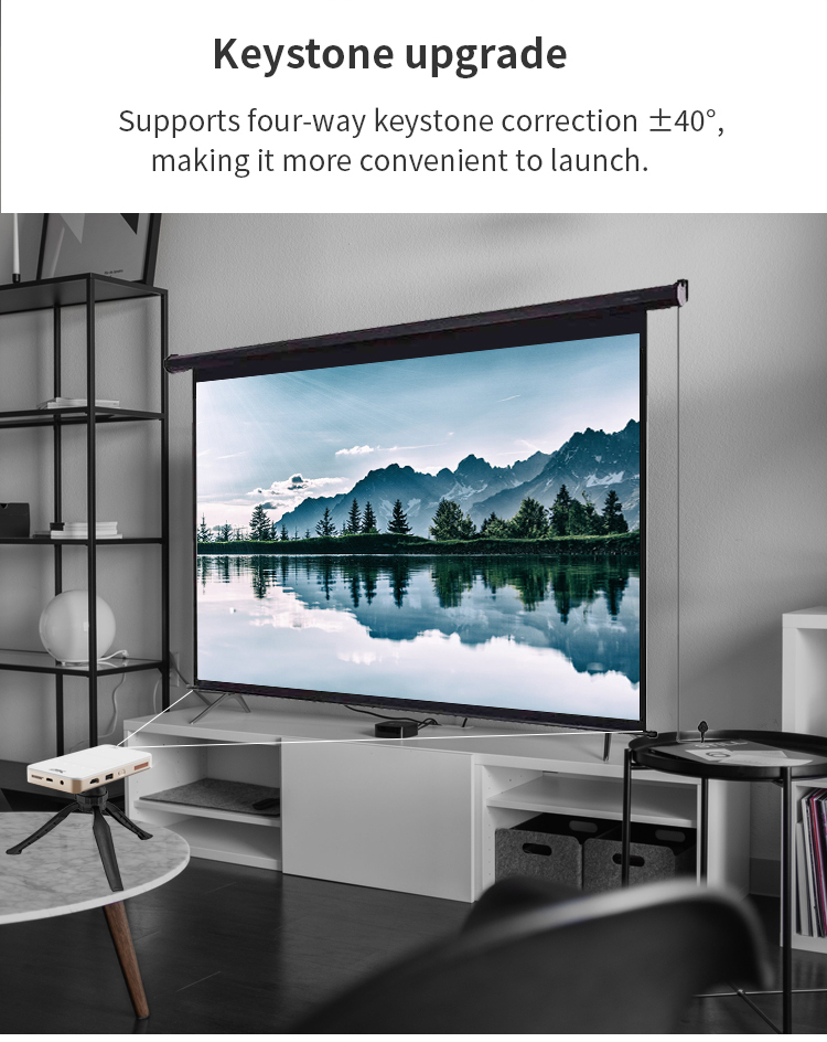 Flyin S90 4K Mini Portable Android Smart DLP Projector WIFI Bluetooth Enabled Shaped Mobile Phone US Plug LED Lamp 3D Battery