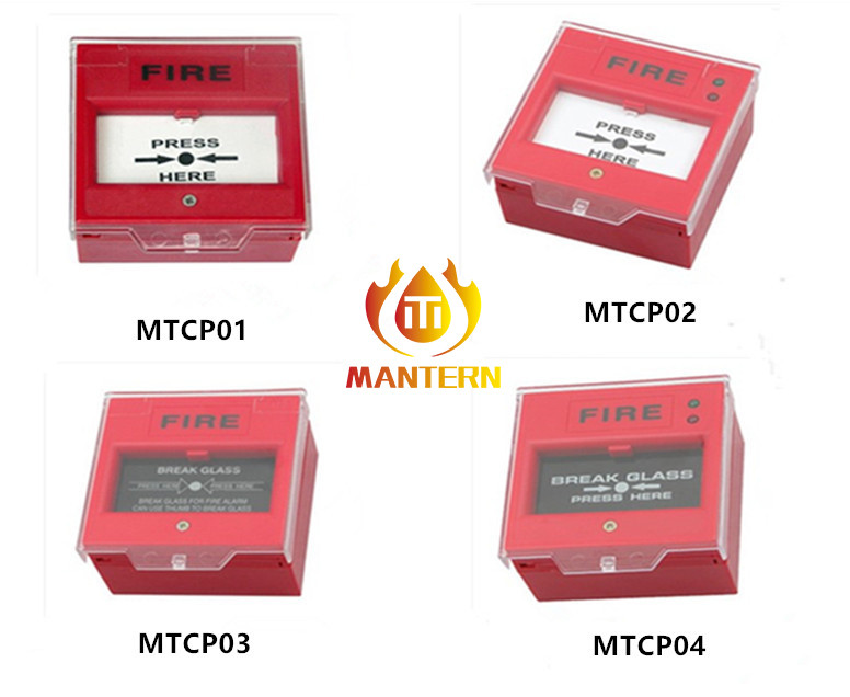 Fire Fight Equipment Emergency Push Button Fire Manual Call Point With Led Indicator