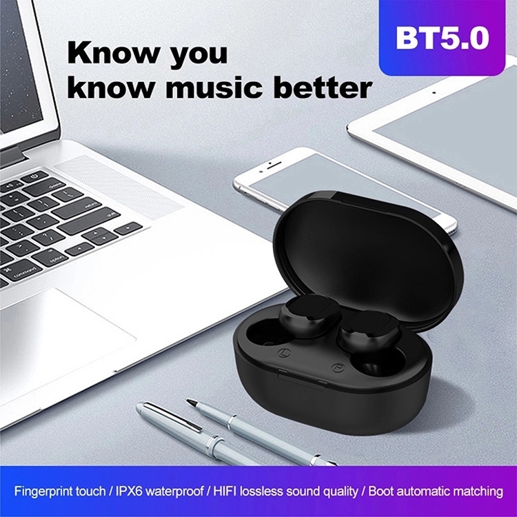 Waterproof Noise Canceling Stereo Sport Wireless Invisible Earbuds for Android