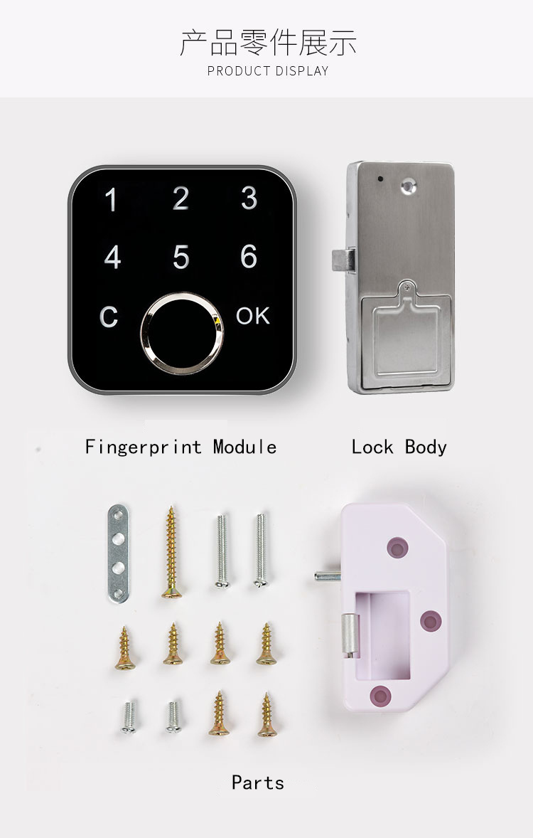Grow G16 Password Fingerprint Cabinet Lock for Home Office