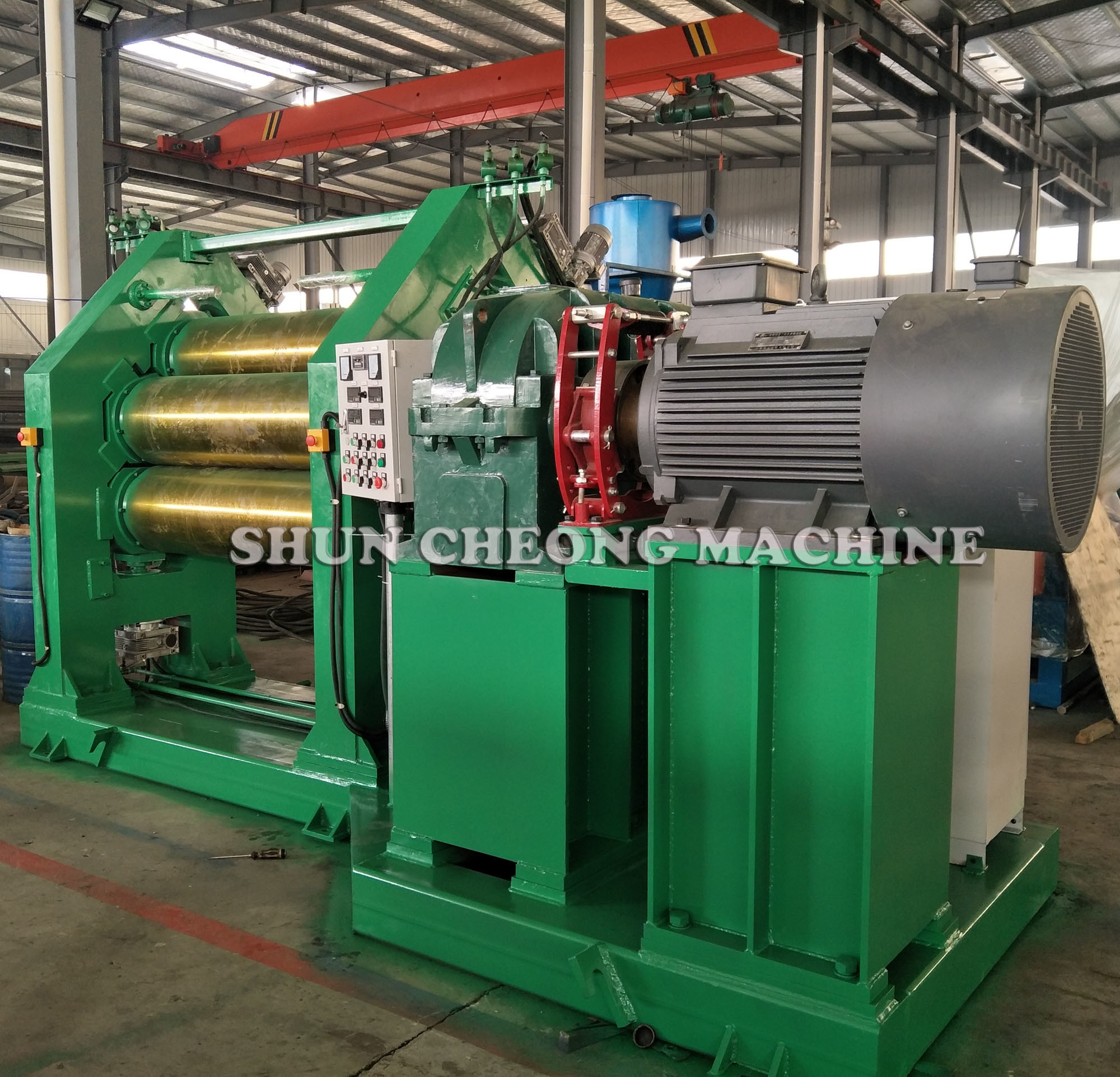 45kw Rubber Calender Machine , 3 Roll Calender Machine XY-400X1400