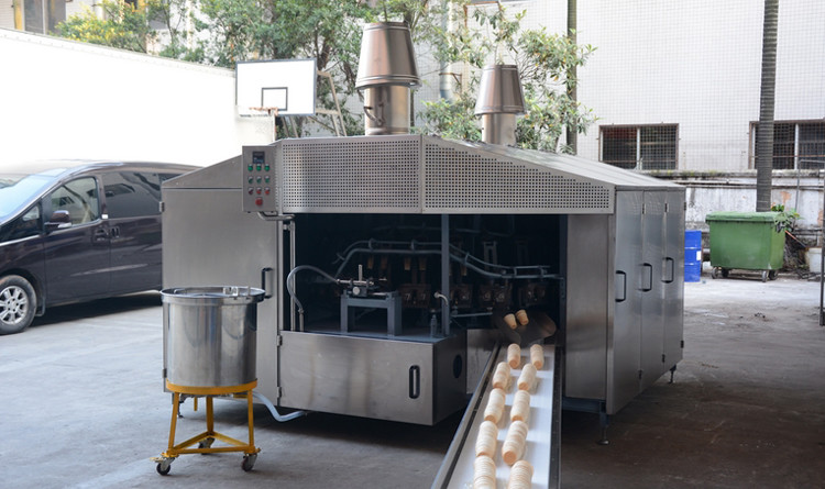 High Speed Egg Milk Flavor Automatic Sugar Cone Machine 3800 Cones/Hour